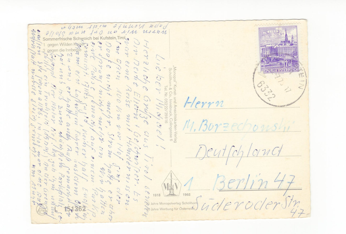 Ansichtskarte Schwoich bei Kufstein / Tirol / Österreich