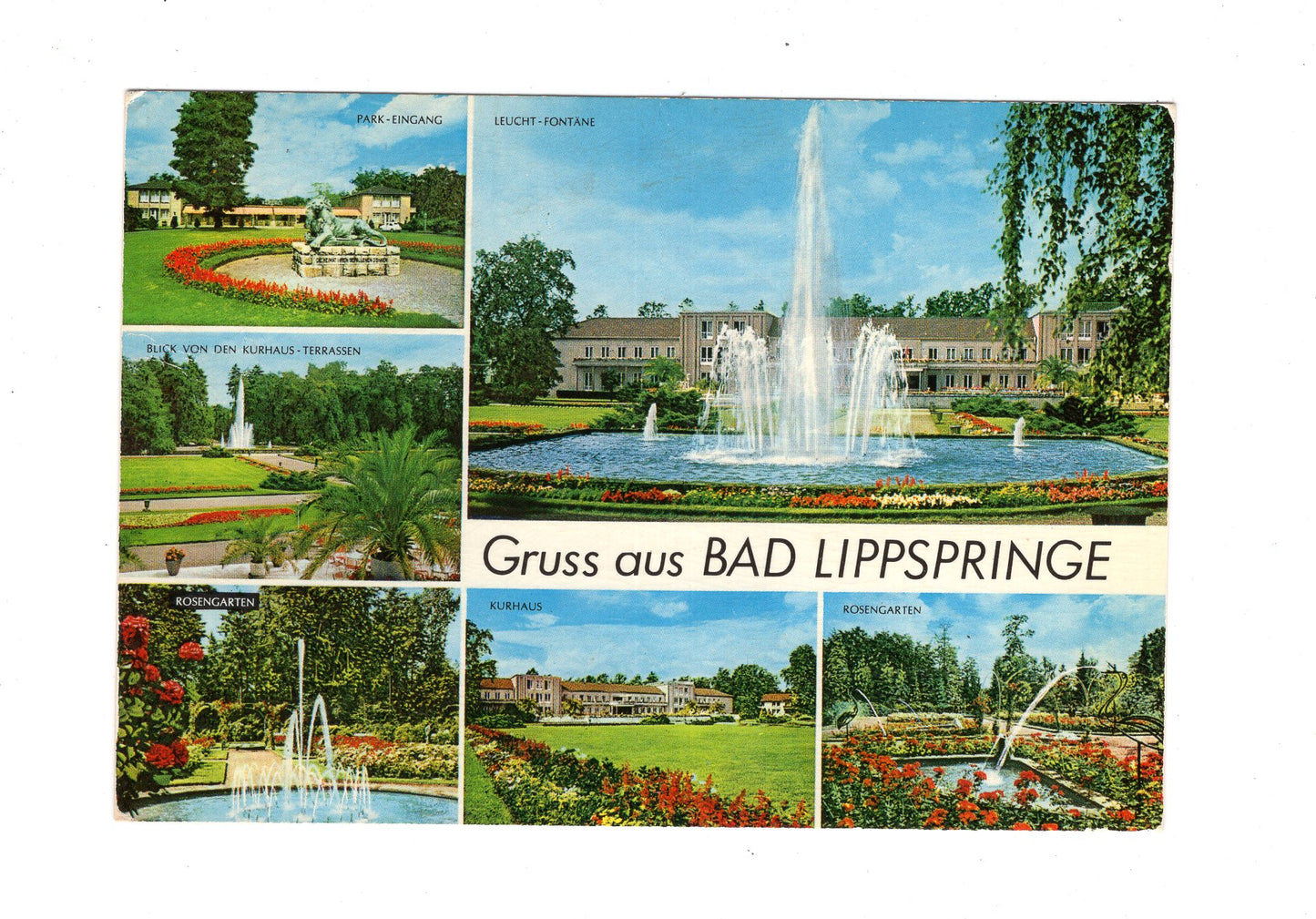 Ansichtskarte Bad Lippspringe / Kurhaus / Leucht-Fontäne +++