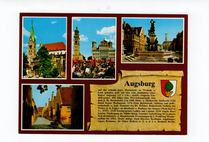 Ansichtskarte Augsburg / Rathaus und Perlachturm +++