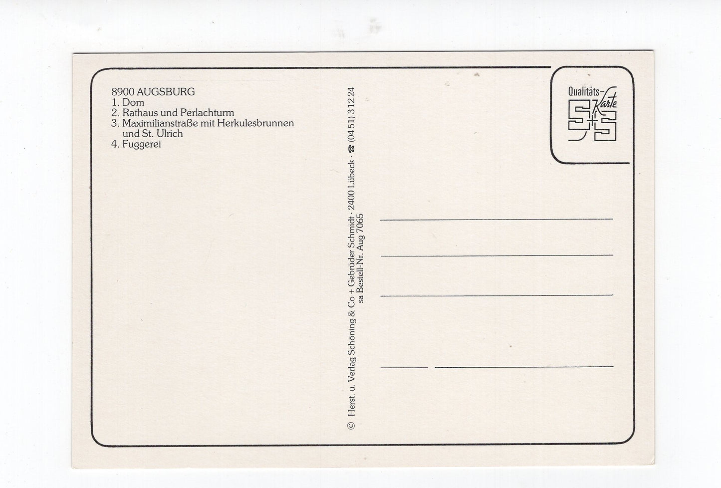 Ansichtskarte Augsburg / Rathaus und Perlachturm +++