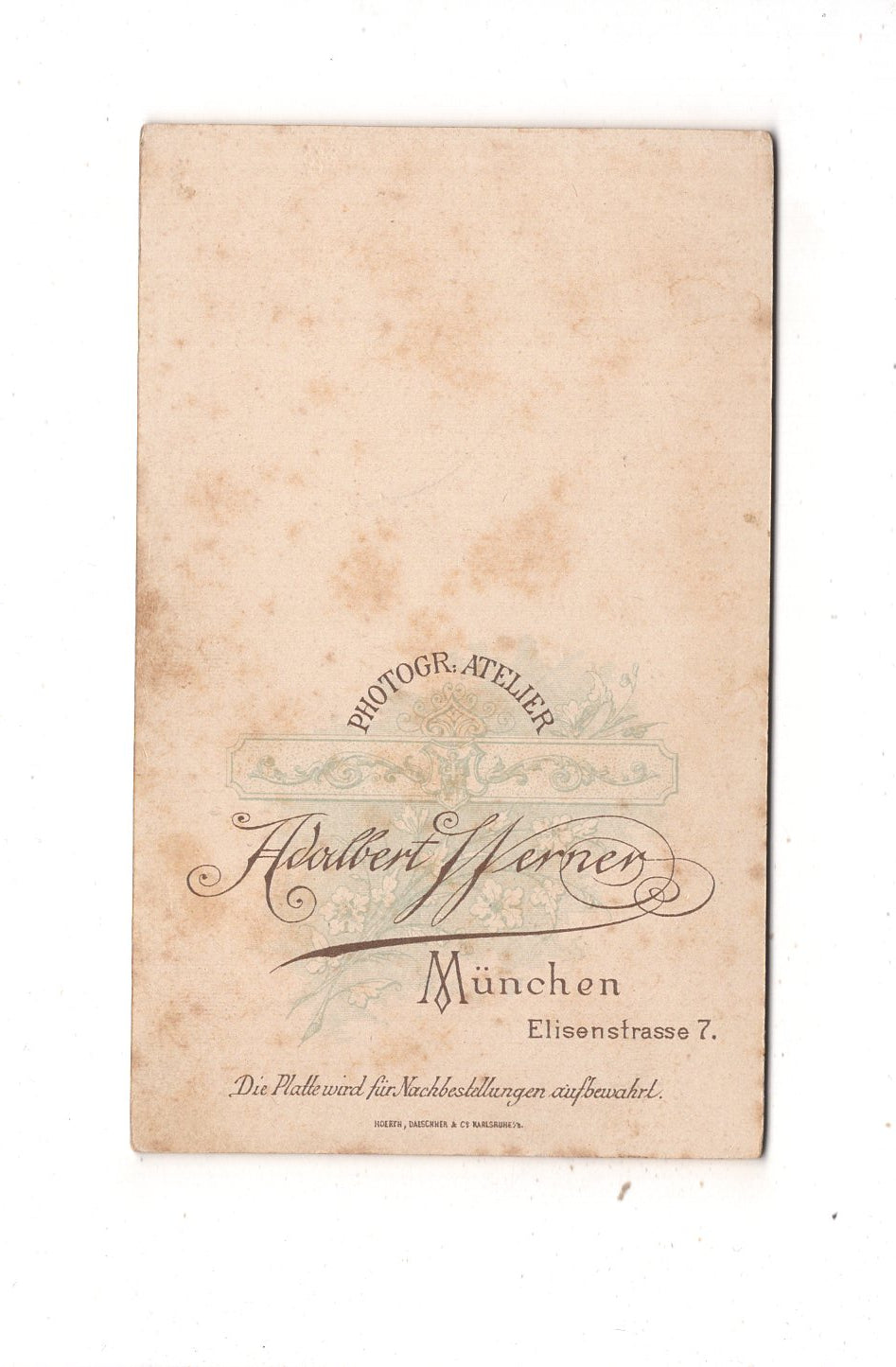 Fotografie Feine Dame - München 1890er / CDV L1-32