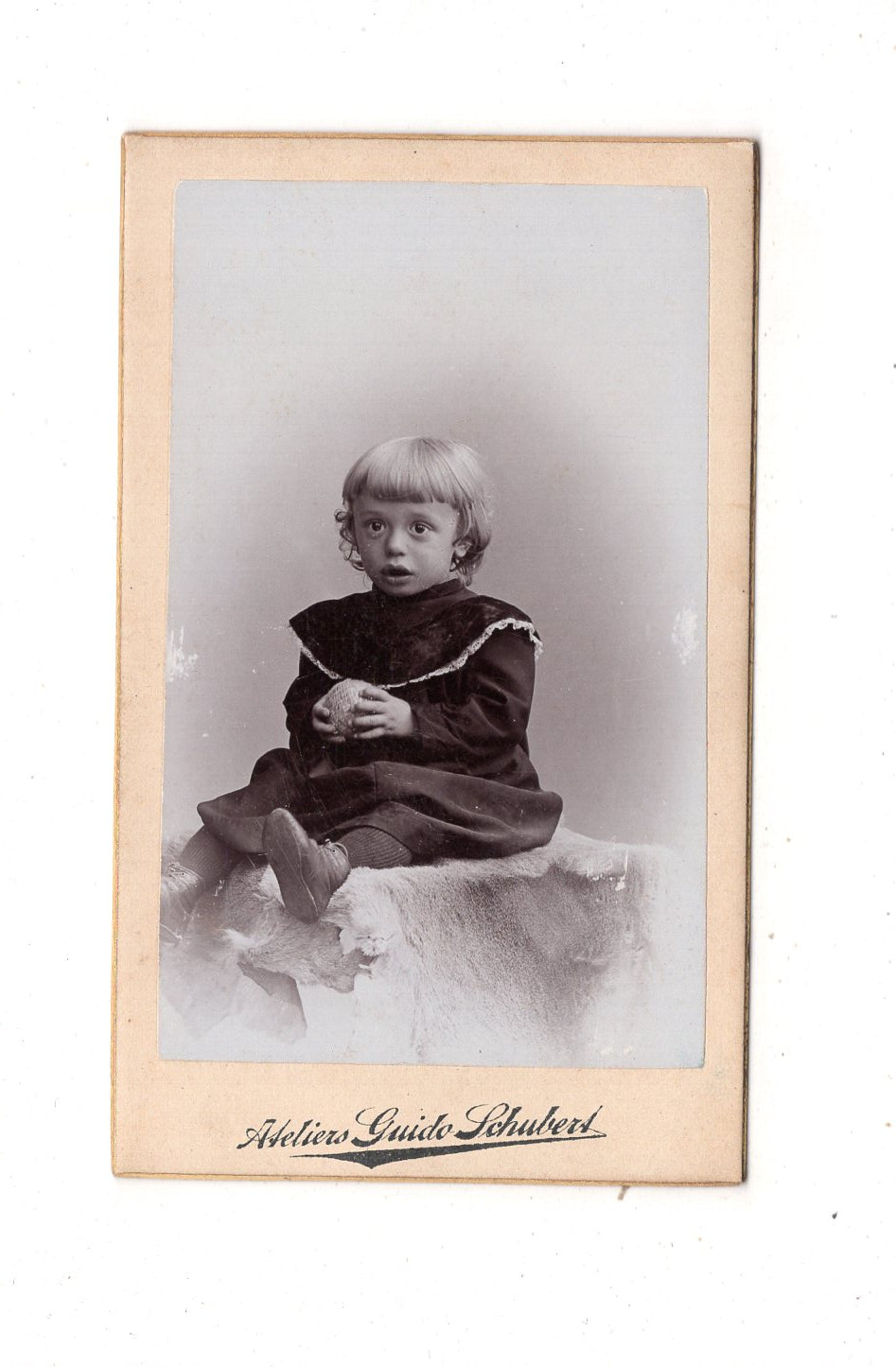 Fotografie Niedlicher kleiner Junge - Dresden / Kötzschenbroda 1890er / CDV M1-14