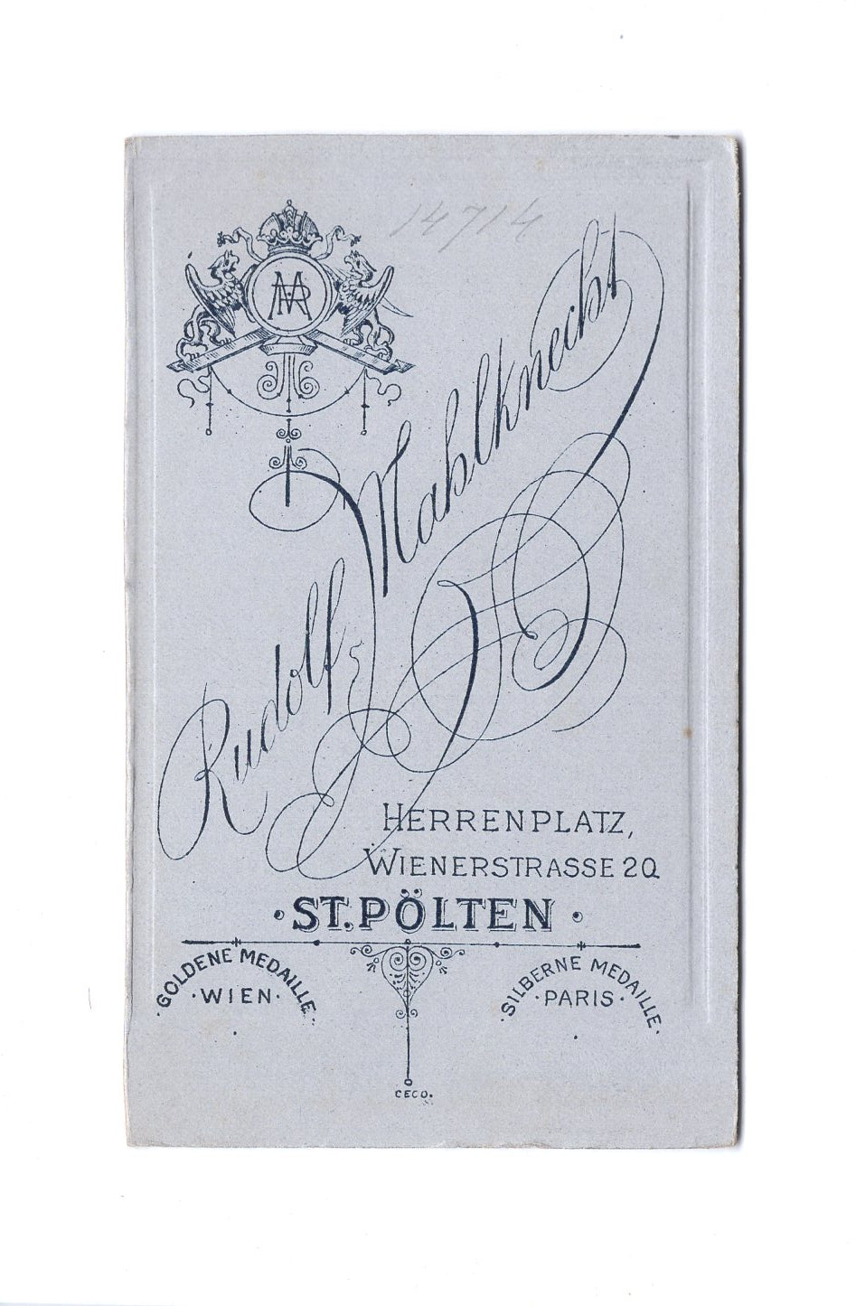 Fotografie Herrenportrait - St. Pölten 1900er