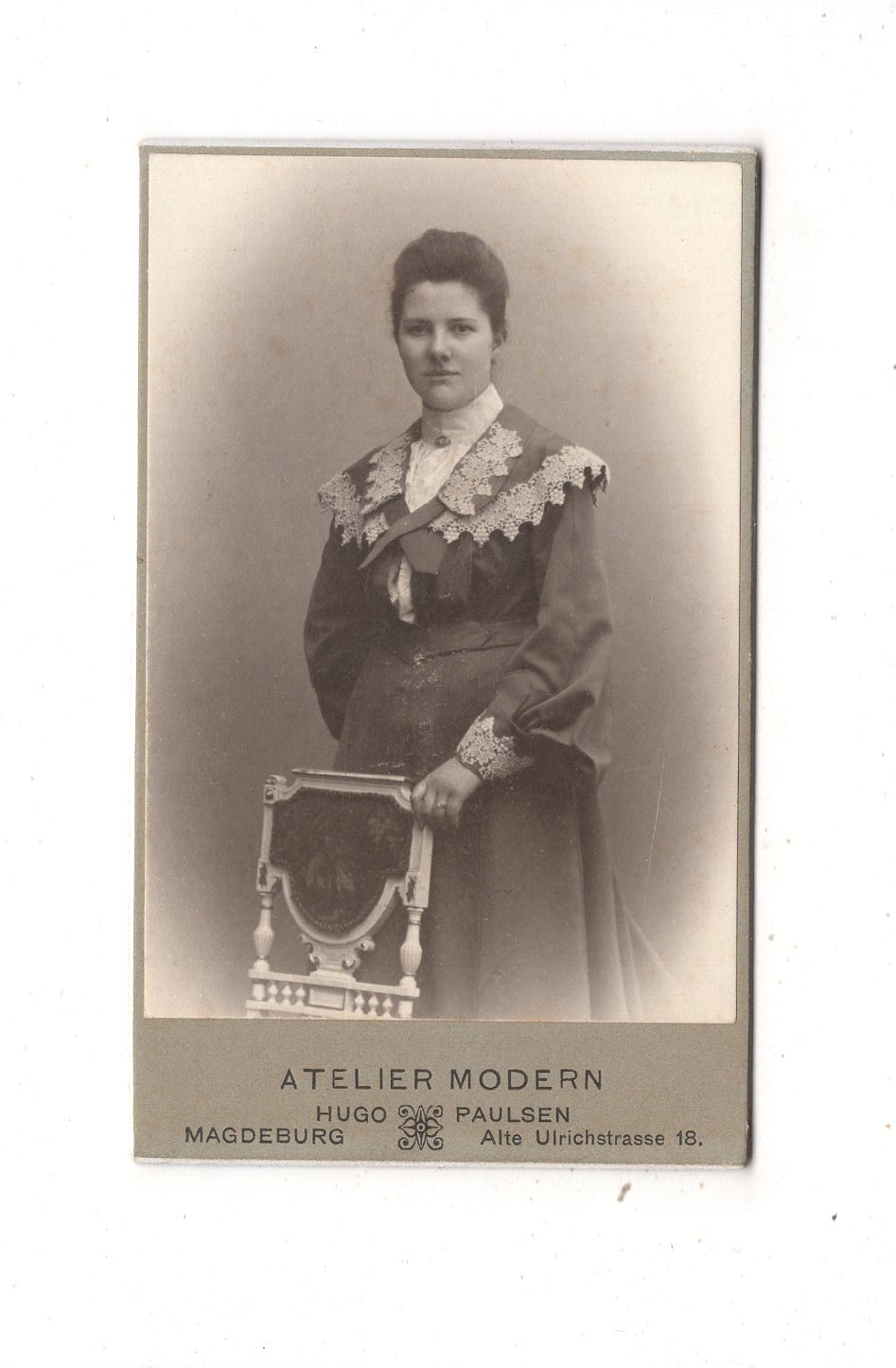 Fotografie Feine Dame - Magdeburg um 1900 / CDV L1-32