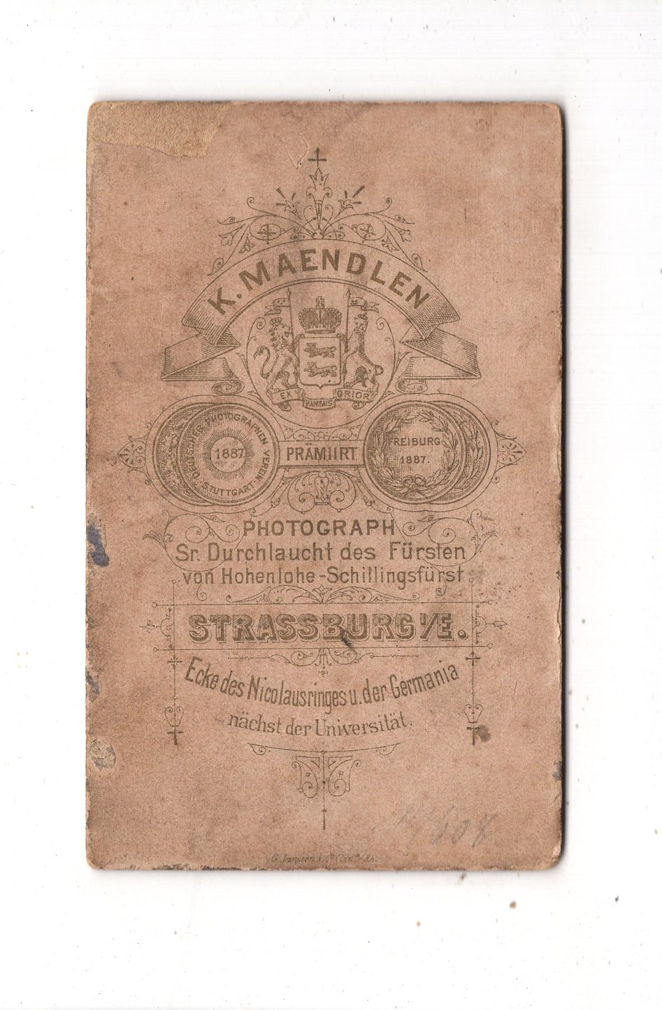 Fotografie Soldat - Straßburg um 1890