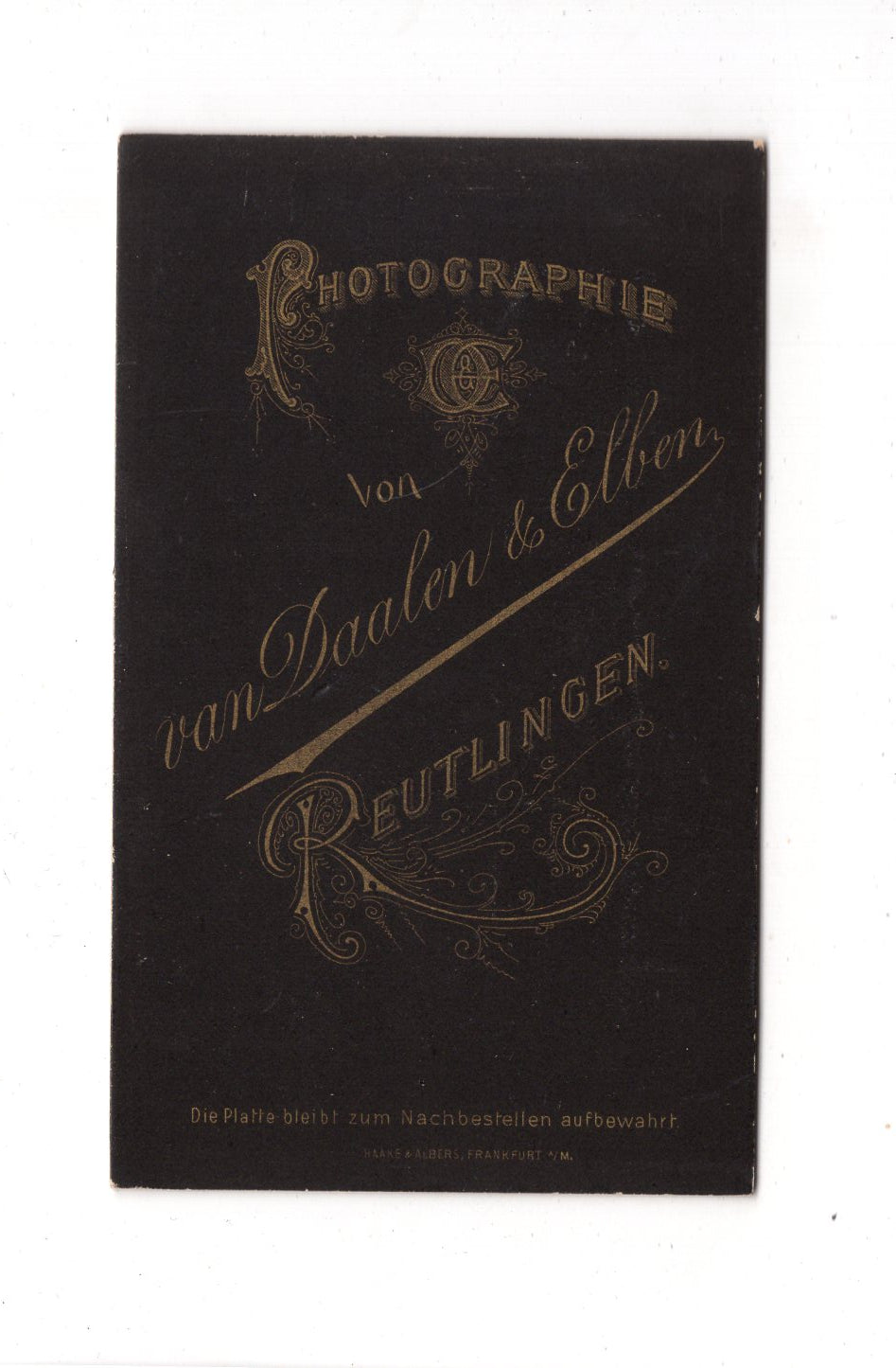 Fotografie Damenportrait - Reutlingen 1880er / CDV C1-11