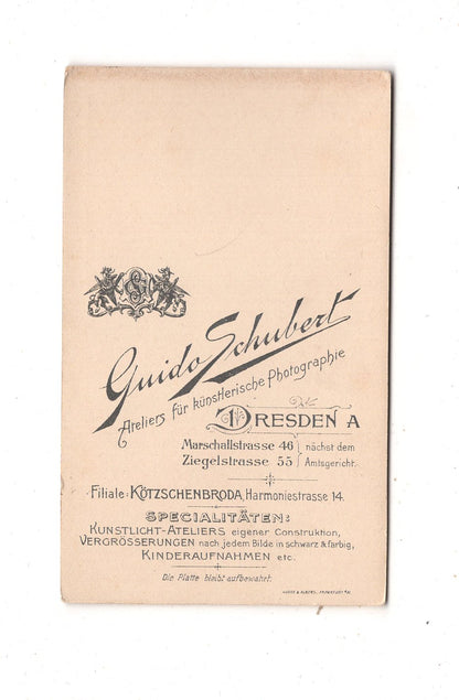 Fotografie Niedlicher kleiner Junge - Dresden / Kötzschenbroda 1890er / CDV M1-14