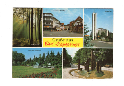 Ansichtskarte Bad Lippspringe / Ortsmitte / Park mit Ehrenmal +++