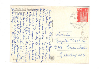 Ansichtskarte Landgasthof Krone / Malans / Schweiz