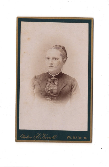 Fotografie Damenportrait - Würzburg 1880er / CDV C1-11