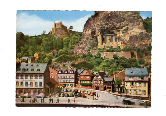 Ansichtskarte Idar-Oberstein mit Schloss und Felsenkirche