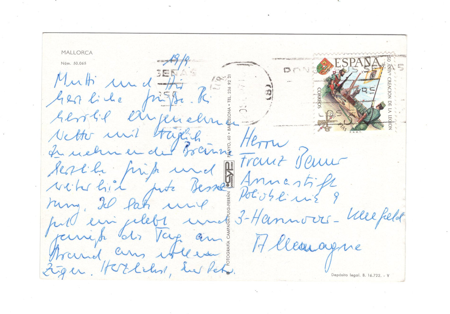 Ansichtskarte Mallorca / Spanien