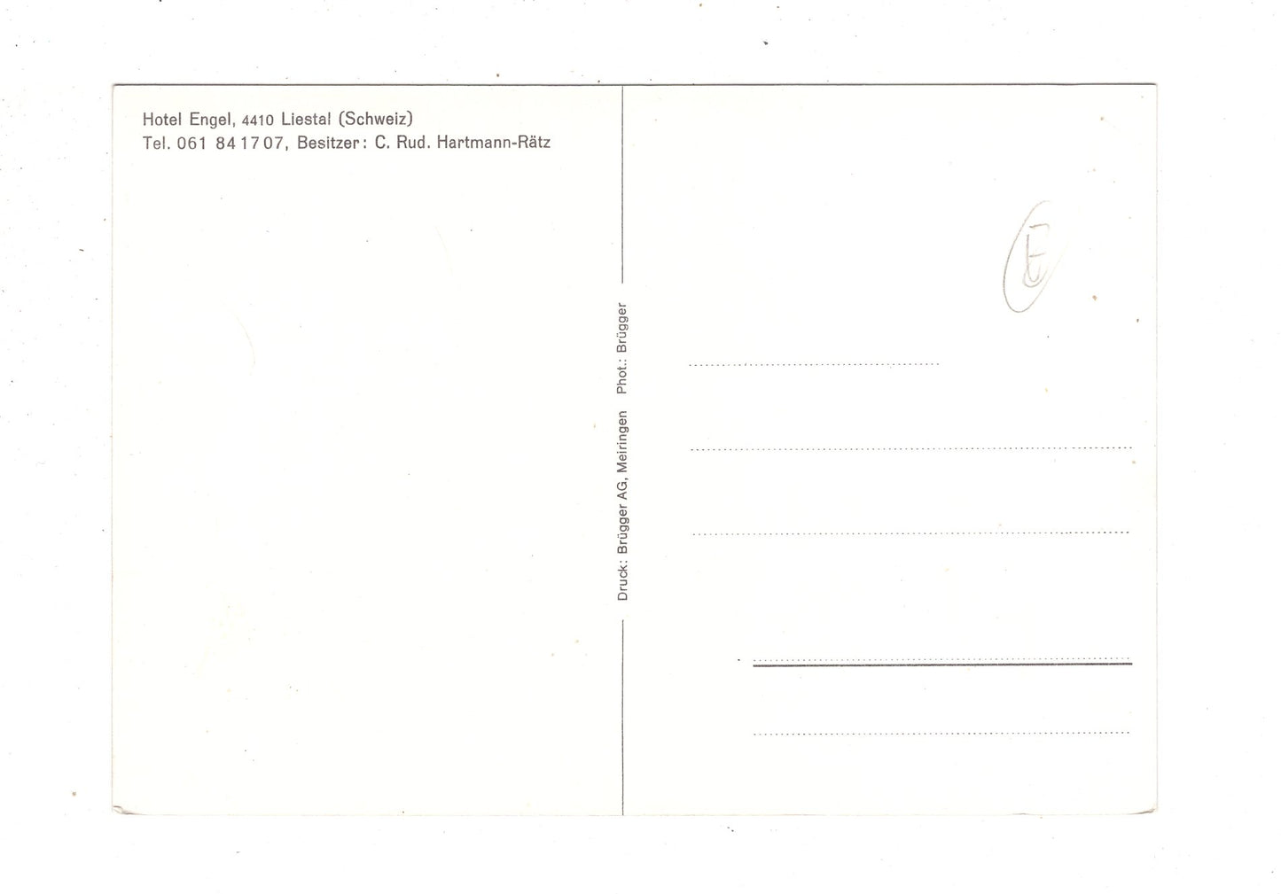 Ansichtskarte Hotel Engel / Liestal / Schweiz