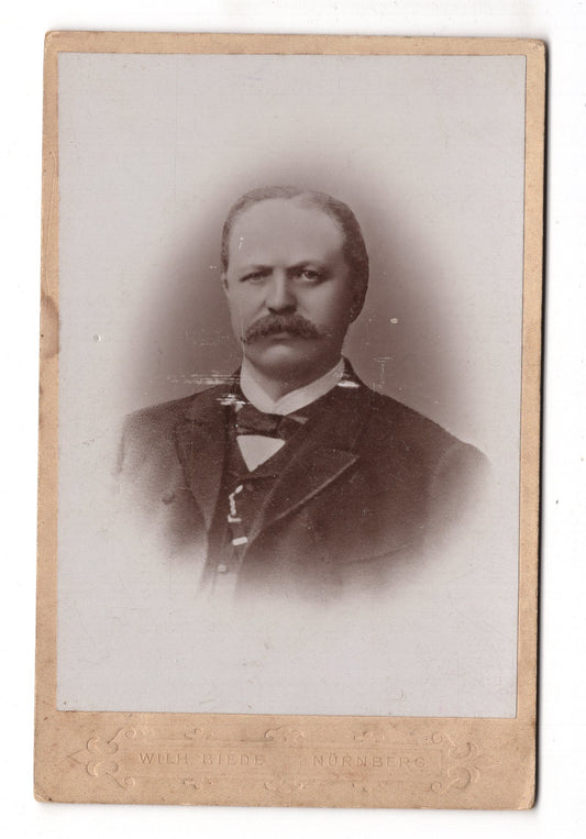 Fotografie Feiner Herr - Nürnberg 1890er / CAB W-36