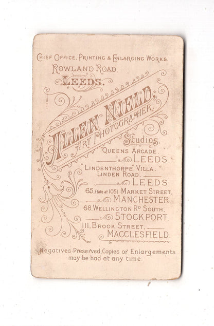 Fotografie Niedlicher kleiner Junge - Leeds 1890er / CDV M1-14