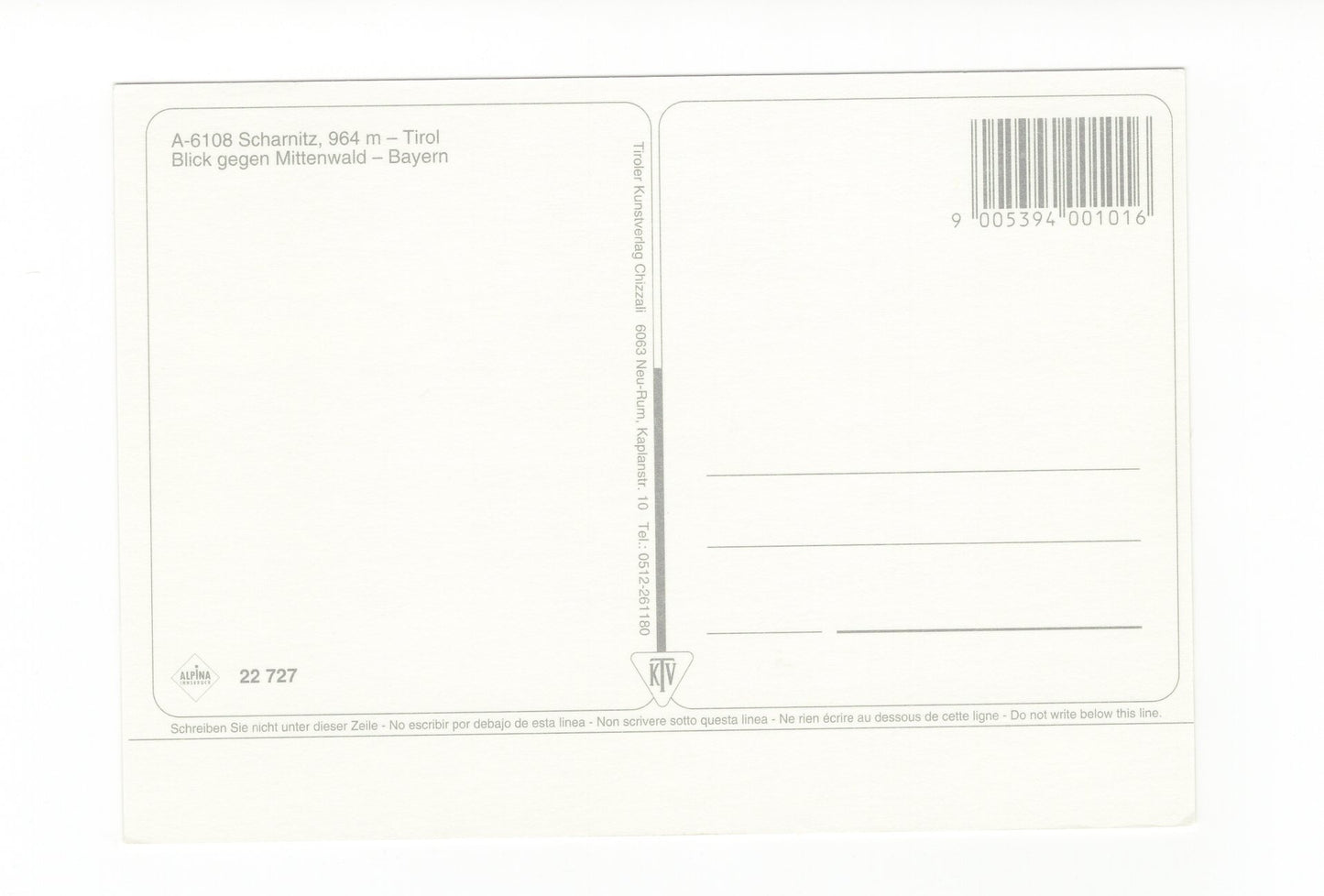 Ansichtskarte Scharnitz / Tirol / Österreich