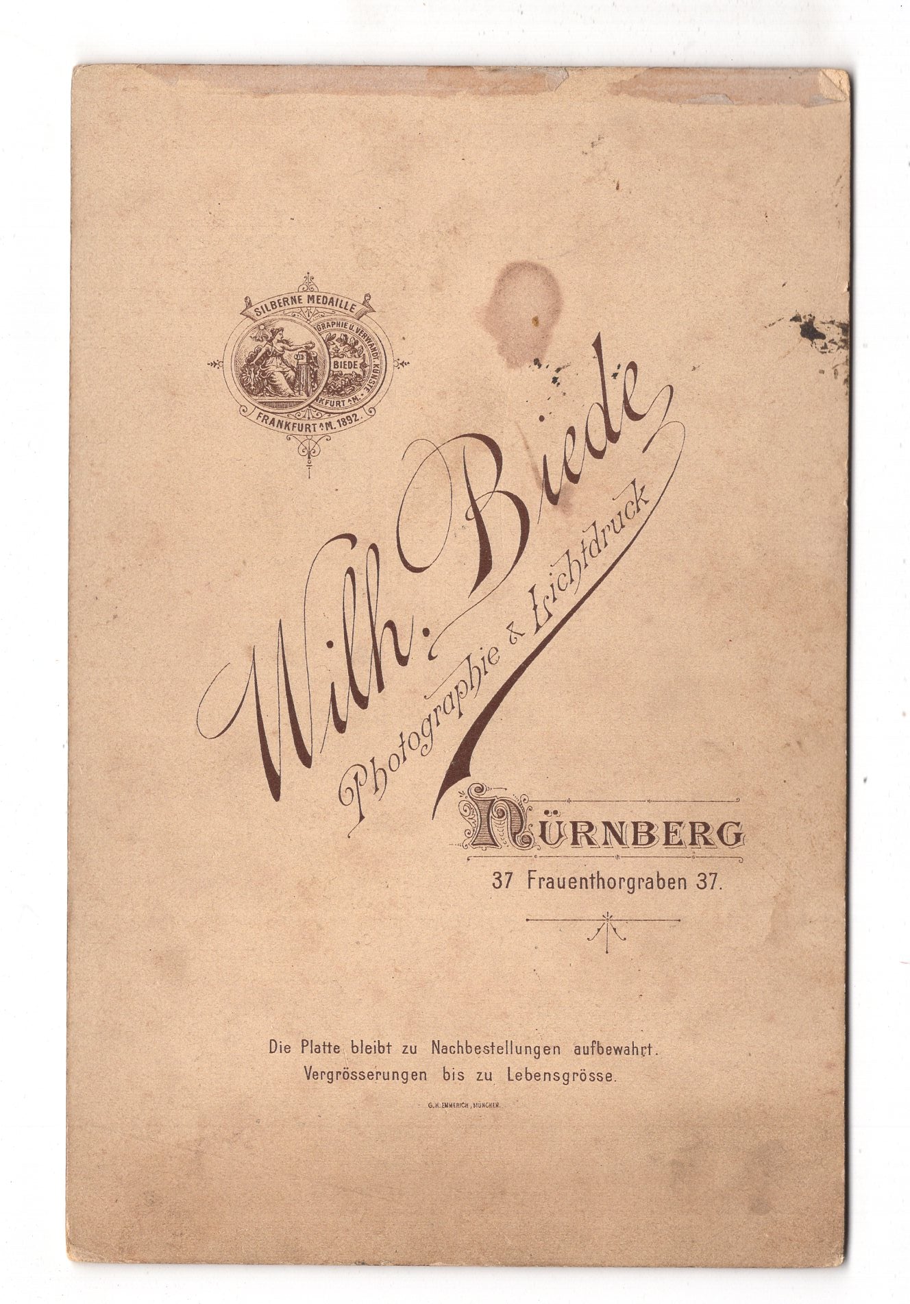 Fotografie Feiner Herr - Nürnberg 1890er / CAB W-36