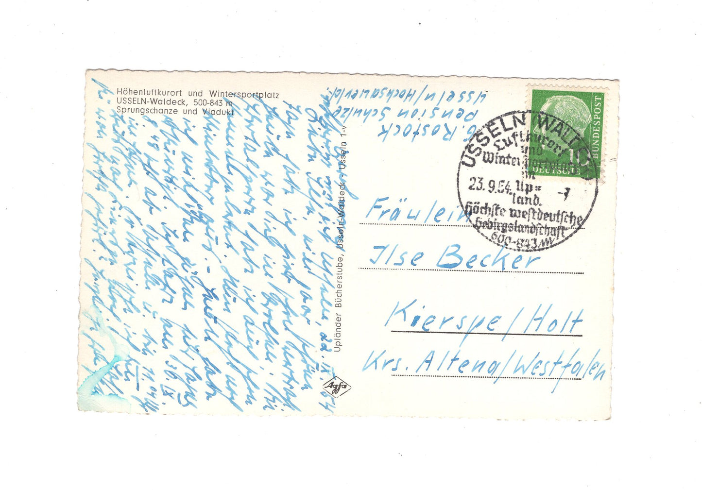 Ansichtskarte Usseln-Waldeck / Sprungschanze und Viadukt