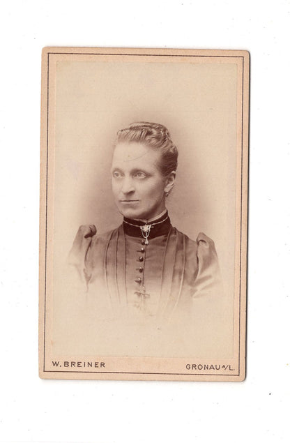 Fotografie Damenportrait - Gronau 1880er / CDV C1-11