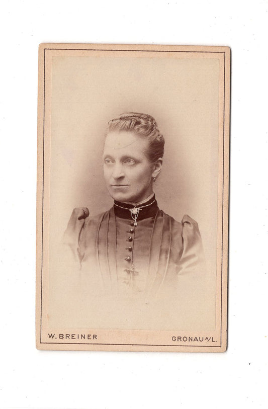 Fotografie Damenportrait - Gronau 1880er / CDV C1-11