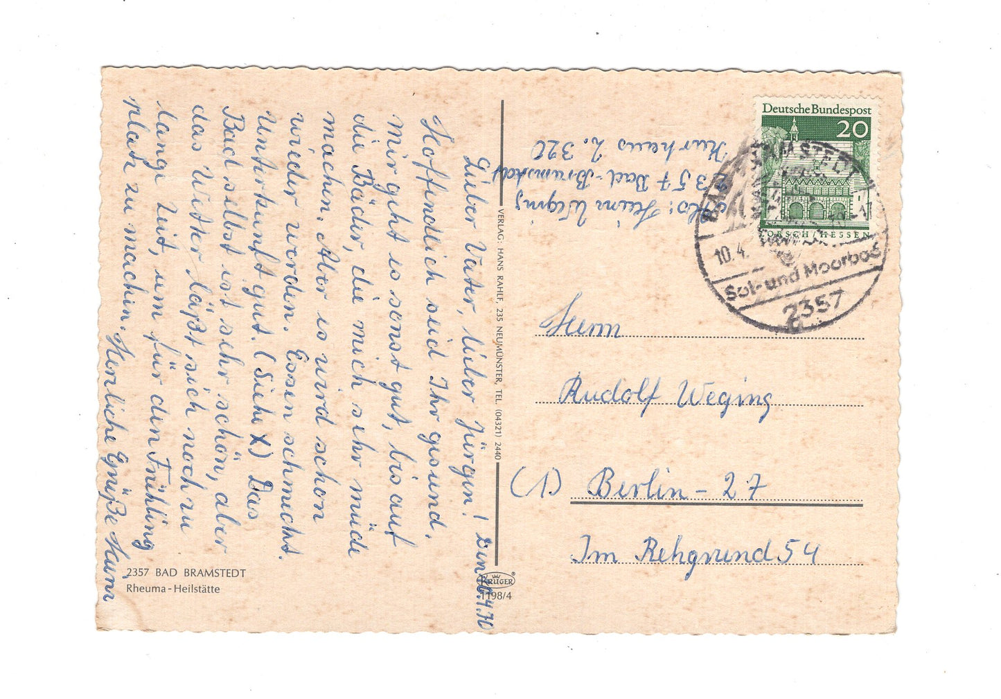 Ansichtskarte Bad Bramstedt / Rheuma-Heilstätte