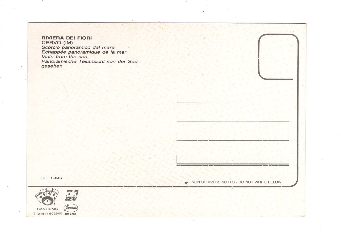 Ansichtskarte Cervo / Italien / N1-54