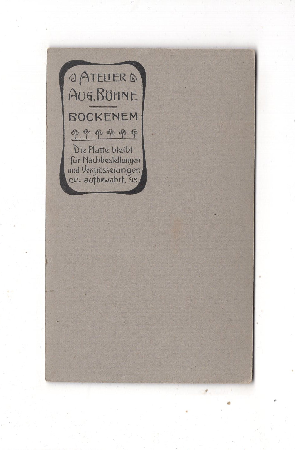 Fotografie Herrenportrait - Bockenem 1900er