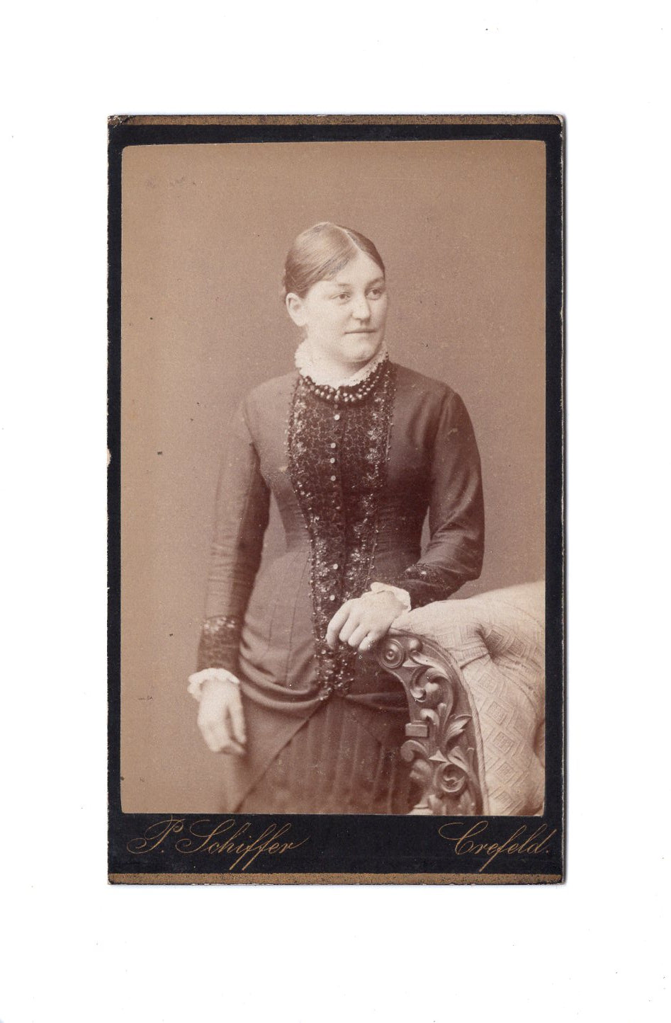 Fotografie Feine Dame - Krefeld 1880er