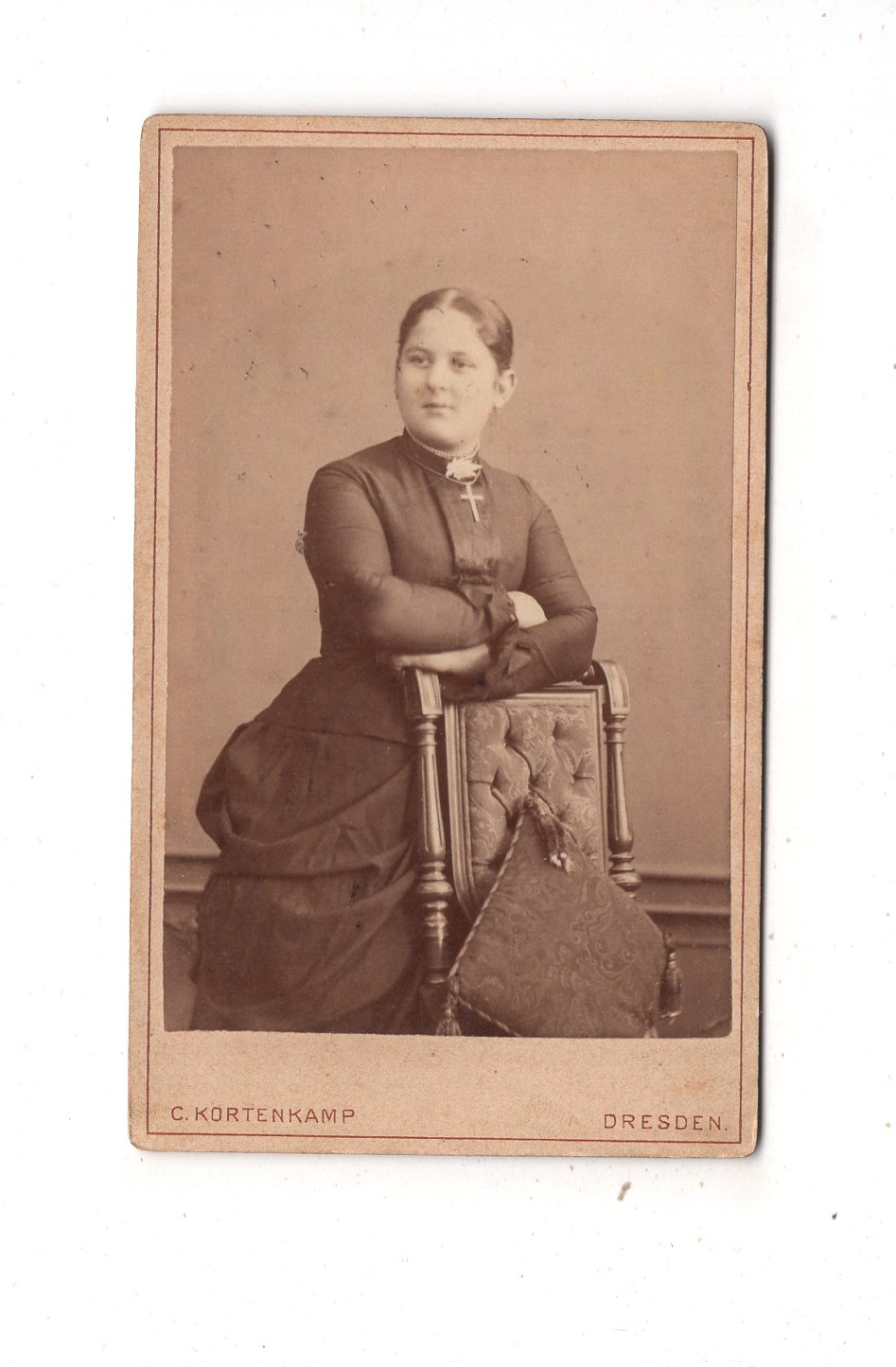 Fotografie Feine Dame - Dresden 1880er / CDV L1-32