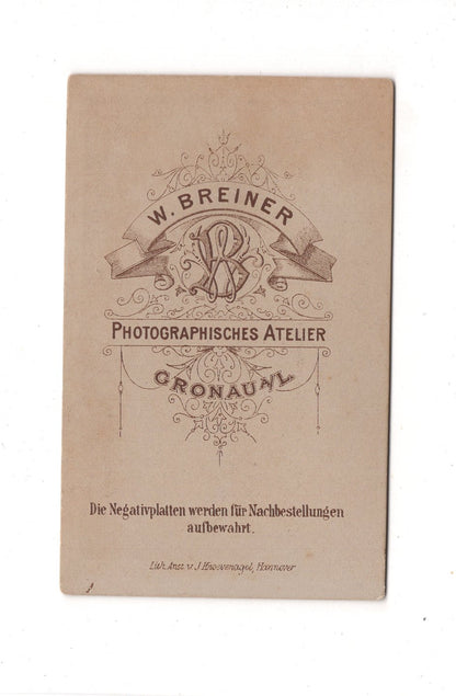Fotografie Damenportrait - Gronau 1880er / CDV C1-11