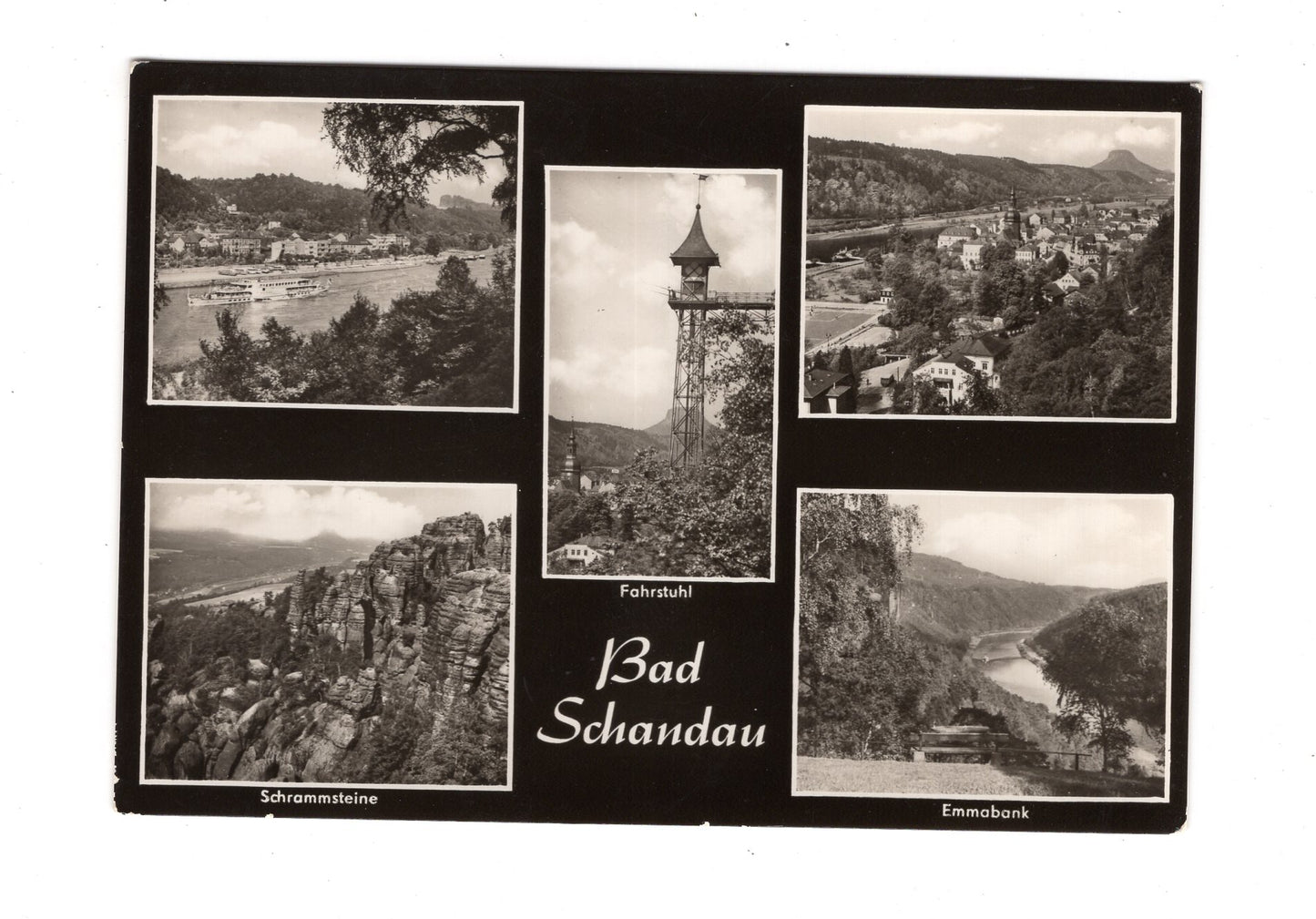 Ansichtskarte Bad Schandau / Emmabank / Schrammsteine +++