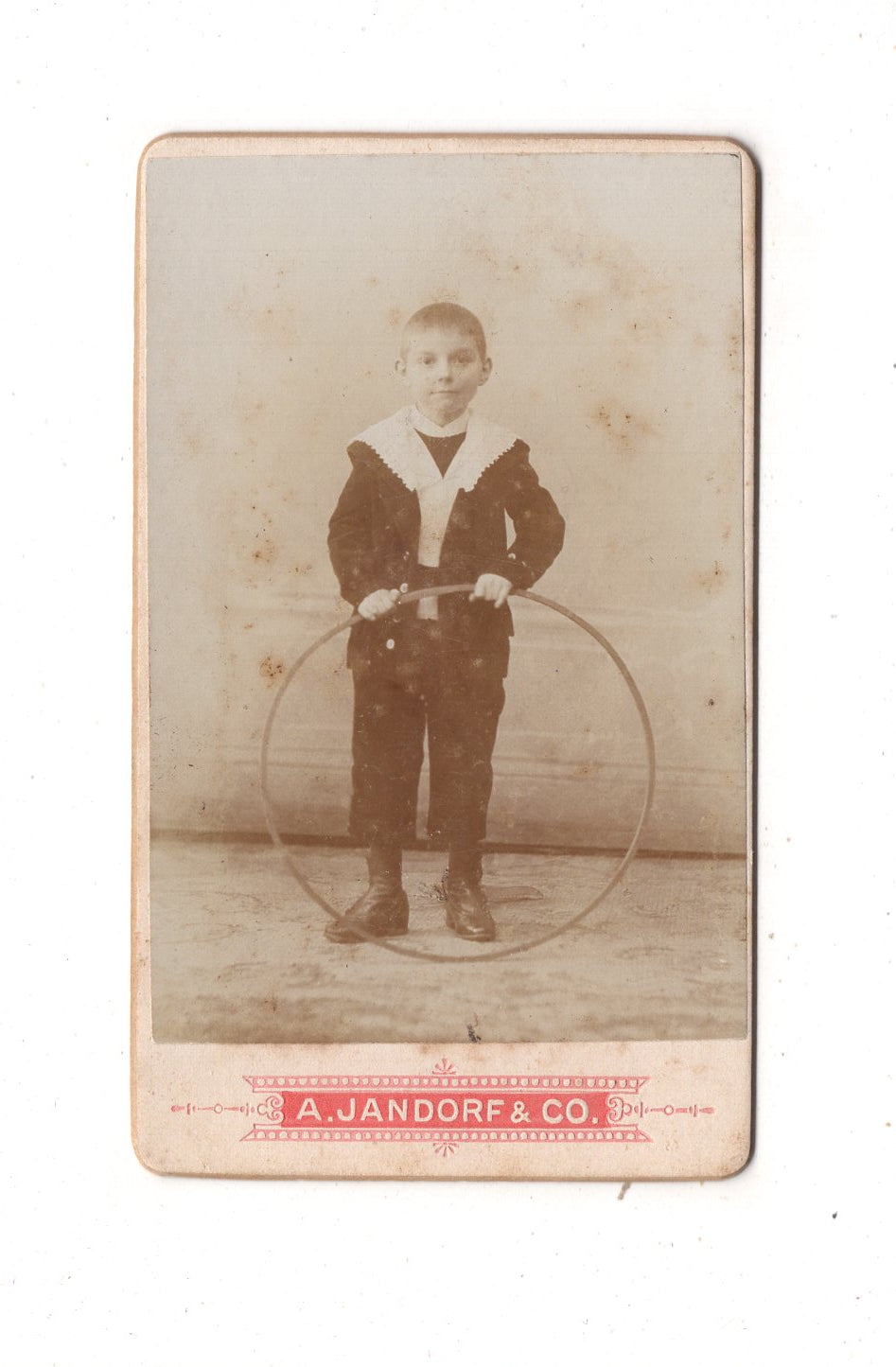 Fotografie Niedlicher kleiner Junge - Berlin 1890er / CDV M1-14