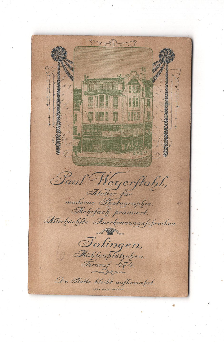 Fotografie Niedliches kleines Mädchen - Solingen 1900er