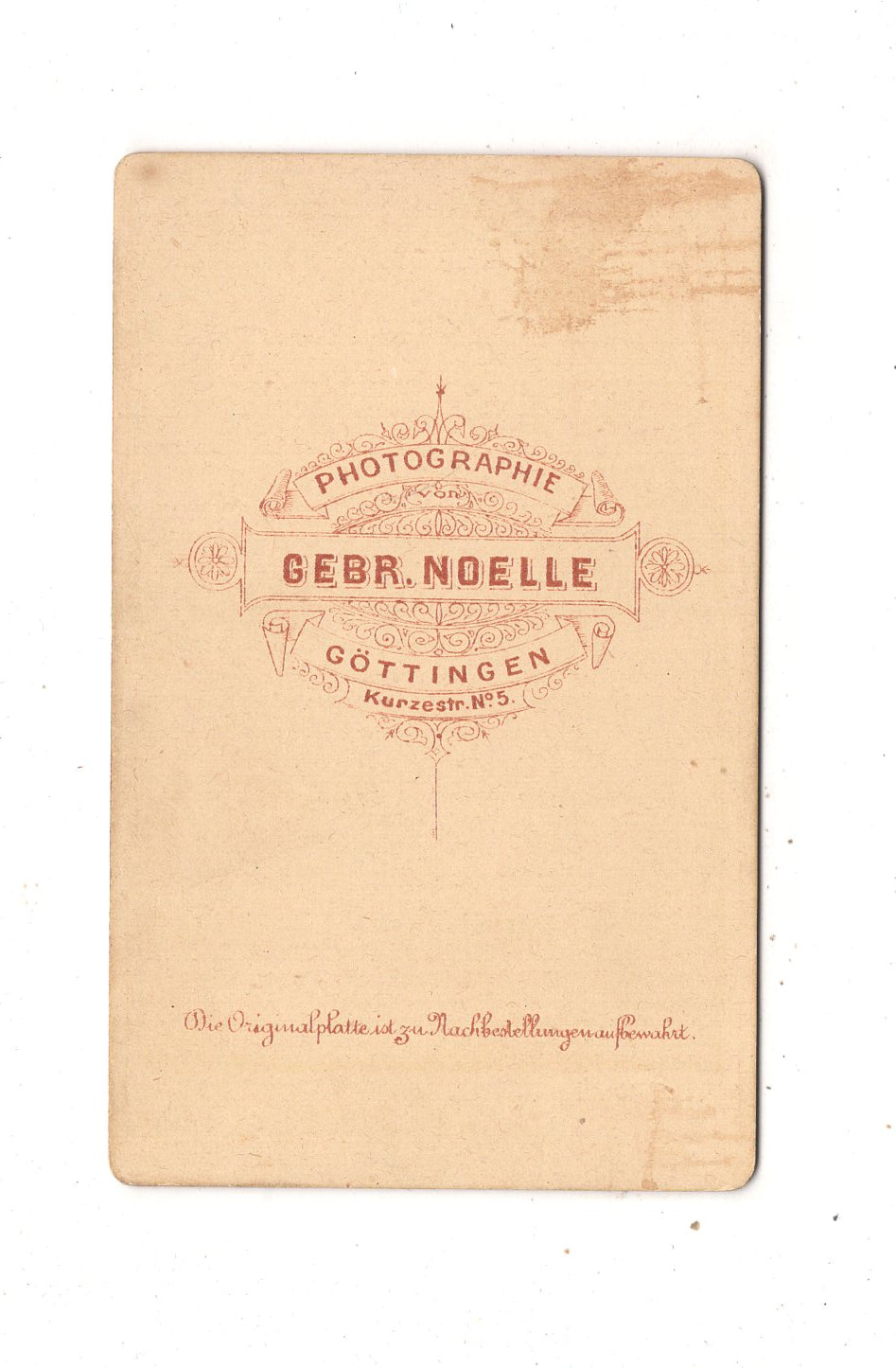 Fotografie Herrenportrait - Göttingen 1870er