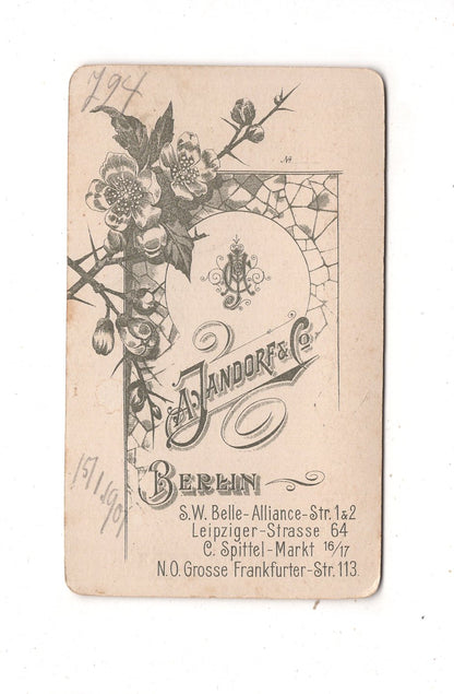 Fotografie Niedlicher kleiner Junge - Berlin 1890er / CDV M1-14