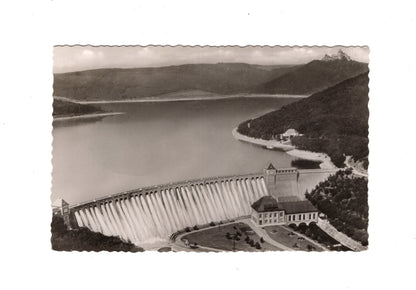 Ansichtskarte Edersee / Sperrmauer und Schloss Waldeck