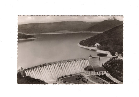 Ansichtskarte Edersee / Sperrmauer und Schloss Waldeck