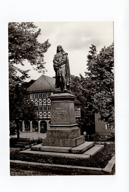 Ansichtskarte Hartenstein / Kreis Zwickau / Paul-Fleming-Denkmal