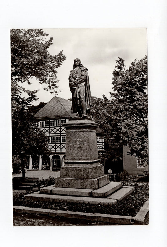 Ansichtskarte Hartenstein / Kreis Zwickau / Paul-Fleming-Denkmal