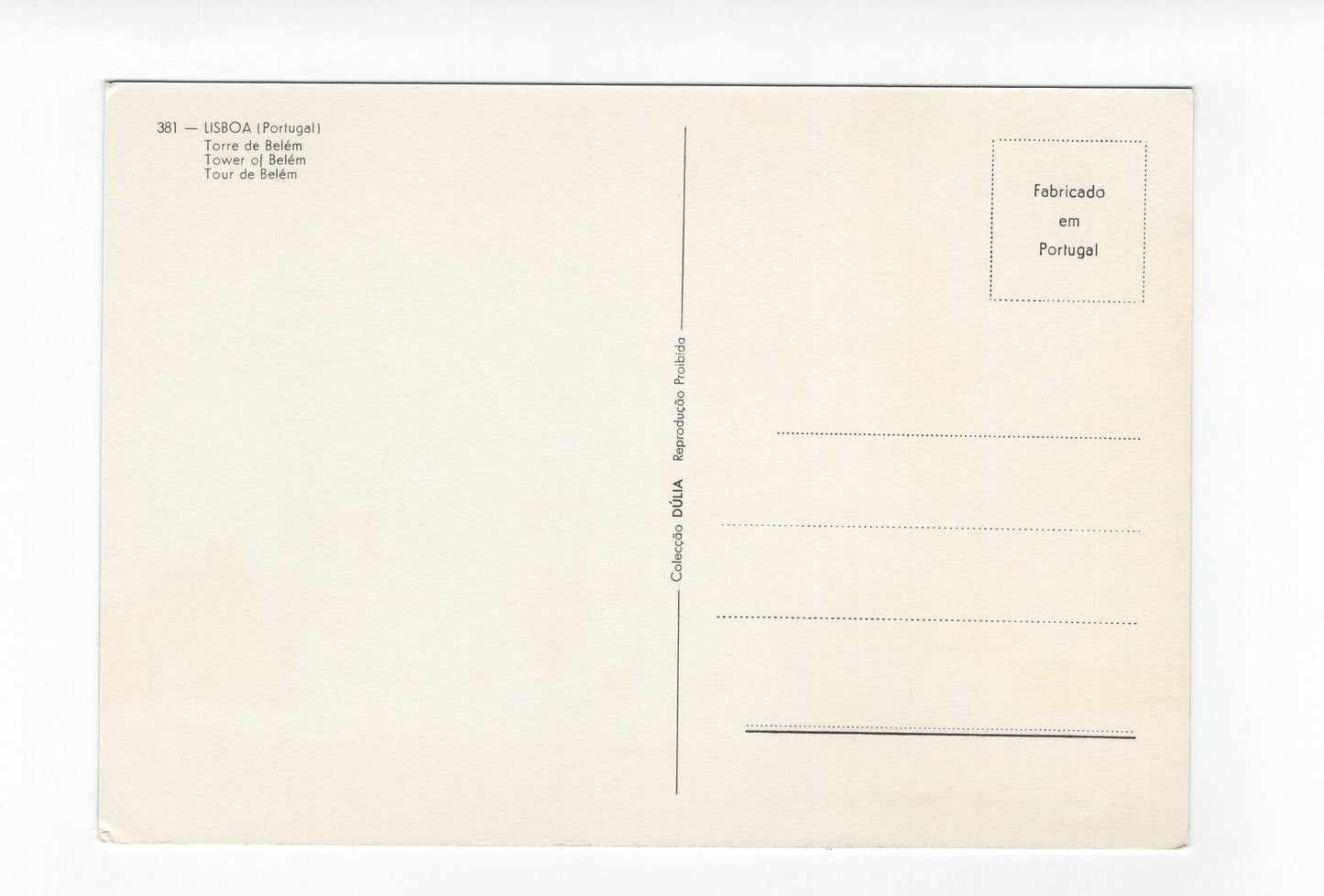 Ansichtskarte Lisboa Lissabon / Torre de Belem / Portugal