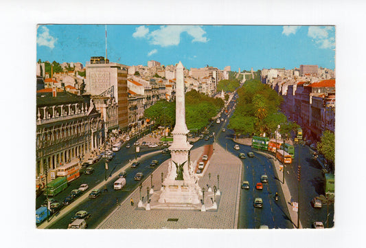 Ansichtskarte Lisboa Lissabon / Praca dos Restauradores / Portugal