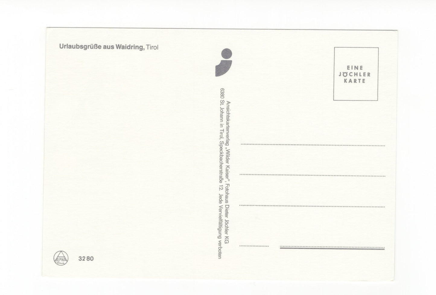 Ansichtskarte Waidring / Tirol / Österreich