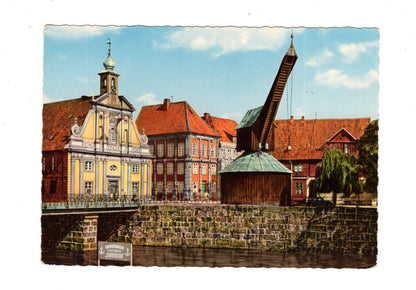 Ansichtskarte Lüneburg / Kaufhaus und Alter Kran