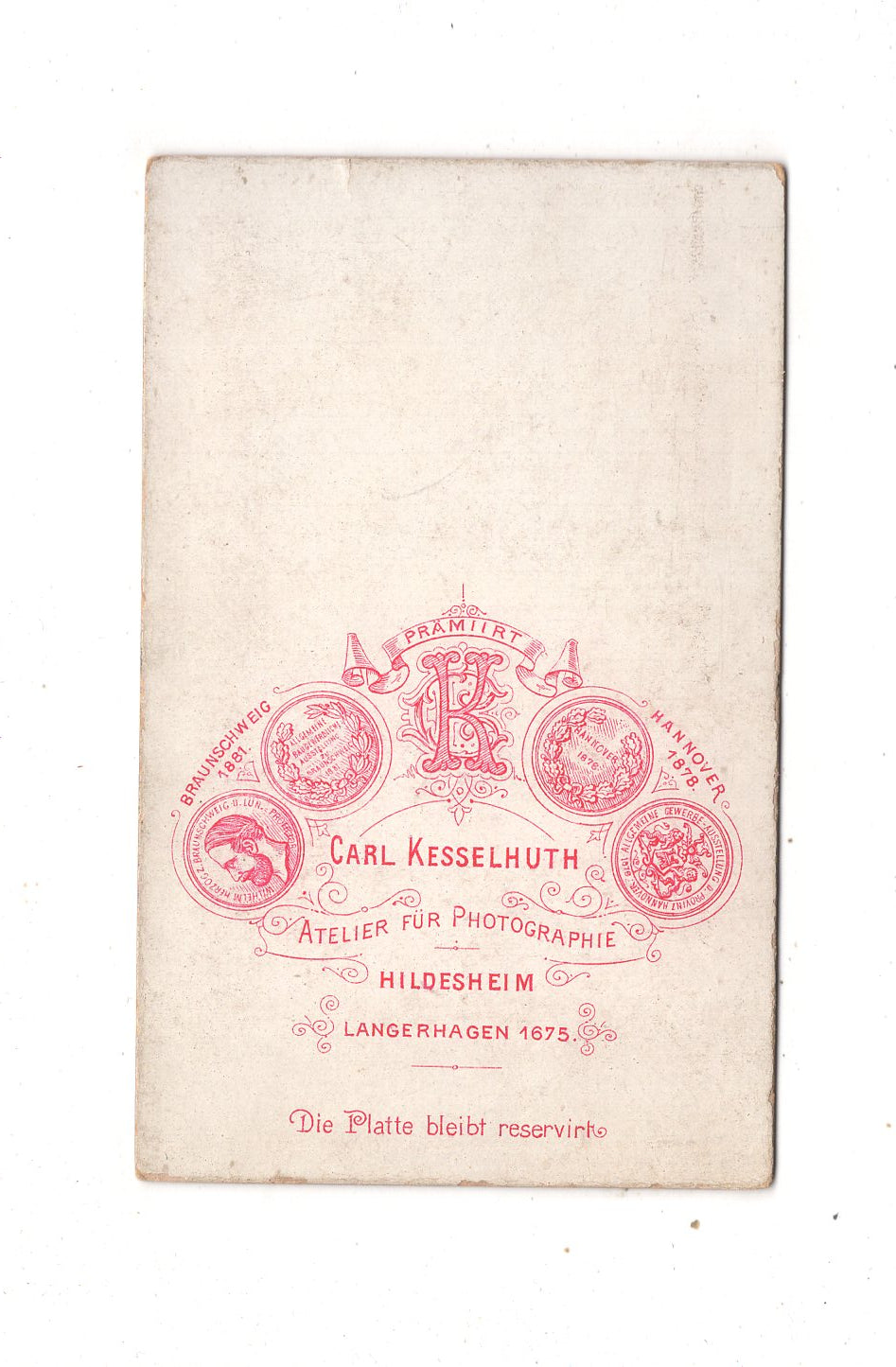 Fotografie Herrenportrait - Hildesheim 1880er