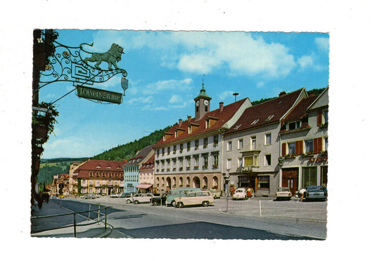 Ansichtskarte Triberg / Schwarzwald / Marktplatz und Rathaus / K1-48