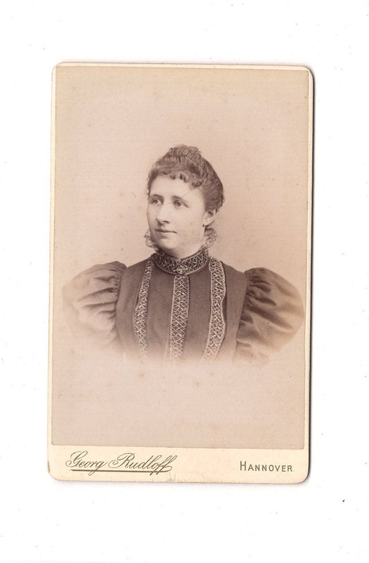 Fotografie Damenportrait - Hannover 1890er / CDV C1-11