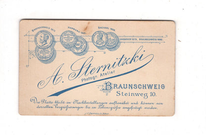 Fotografie Niedliches kleines Kind - Braunschweig 1890er / CDV M1-34