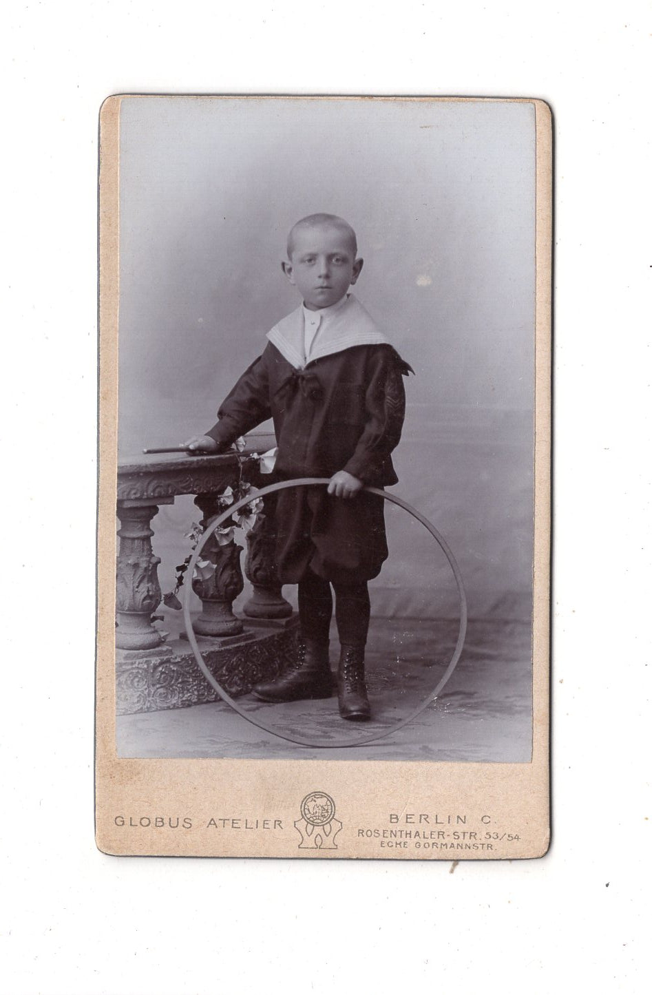 Fotografie Niedlicher kleiner Junge - Berlin 1890er / CDV M1-14