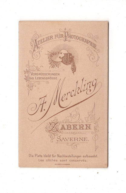 Fotografie Niedliches kleines Mädchen - Zabern Saverne 1890er
