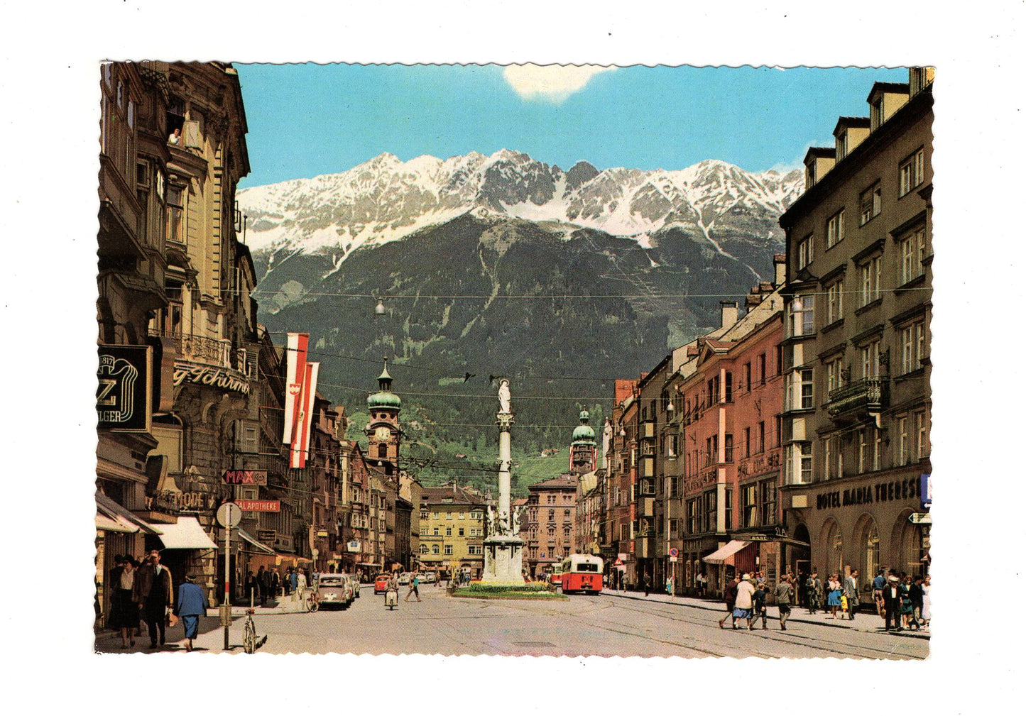 Ansichtskarte Innsbruck / Maria-Theresien-Straße mit Annasäule / Tirol / Österreich